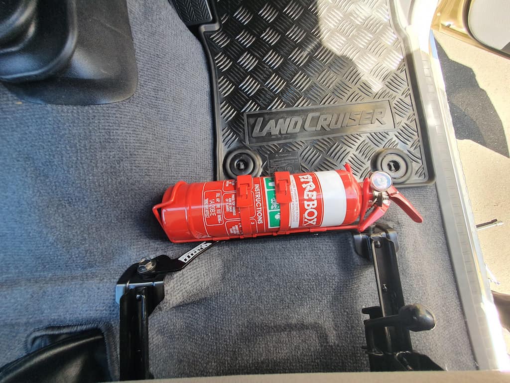 Suits Toyota Landcruiser 79 Dual Cab (2017+) Fire Extinguisher Bracket