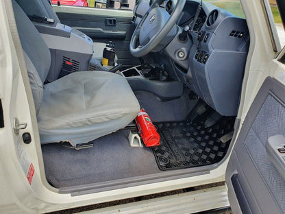 Suits Toyota Landcruiser 70 Series (99-16) Fire Extinguisher Bracket