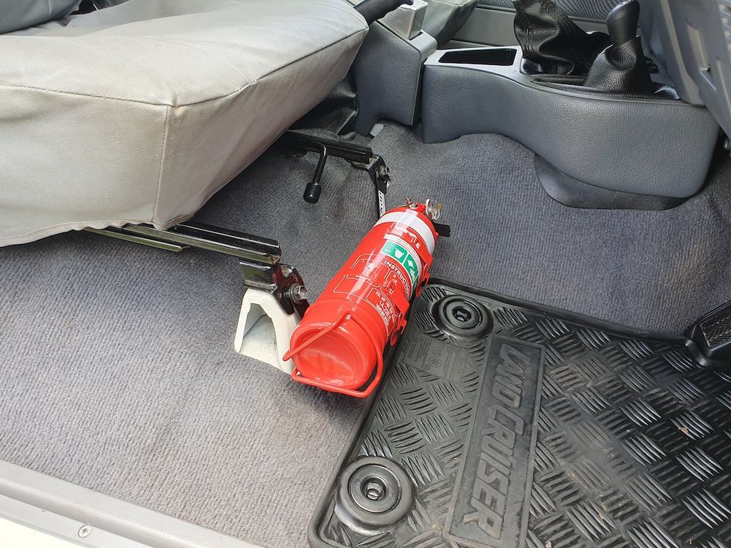 Suits Toyota Landcruiser 70 Series (99-16) Fire Extinguisher Bracket