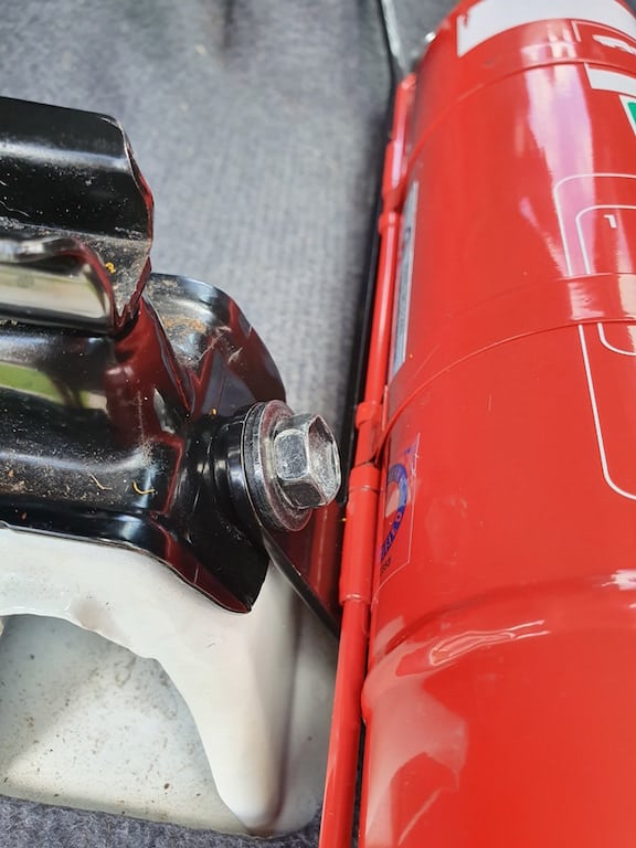 Suits Toyota Landcruiser 70 Series (99-16) Fire Extinguisher Bracket