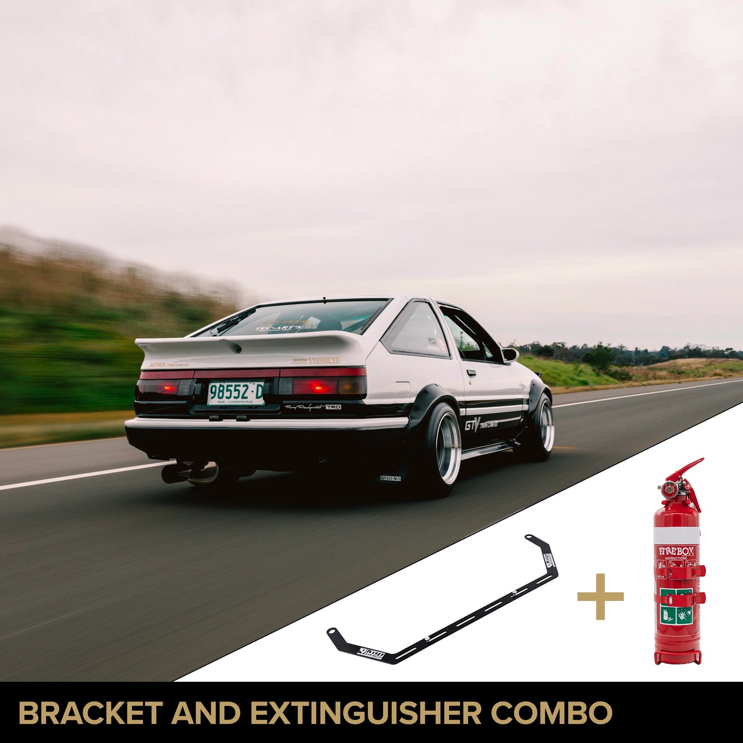 Suits Toyota AE86 Fire Extinguisher Bracket