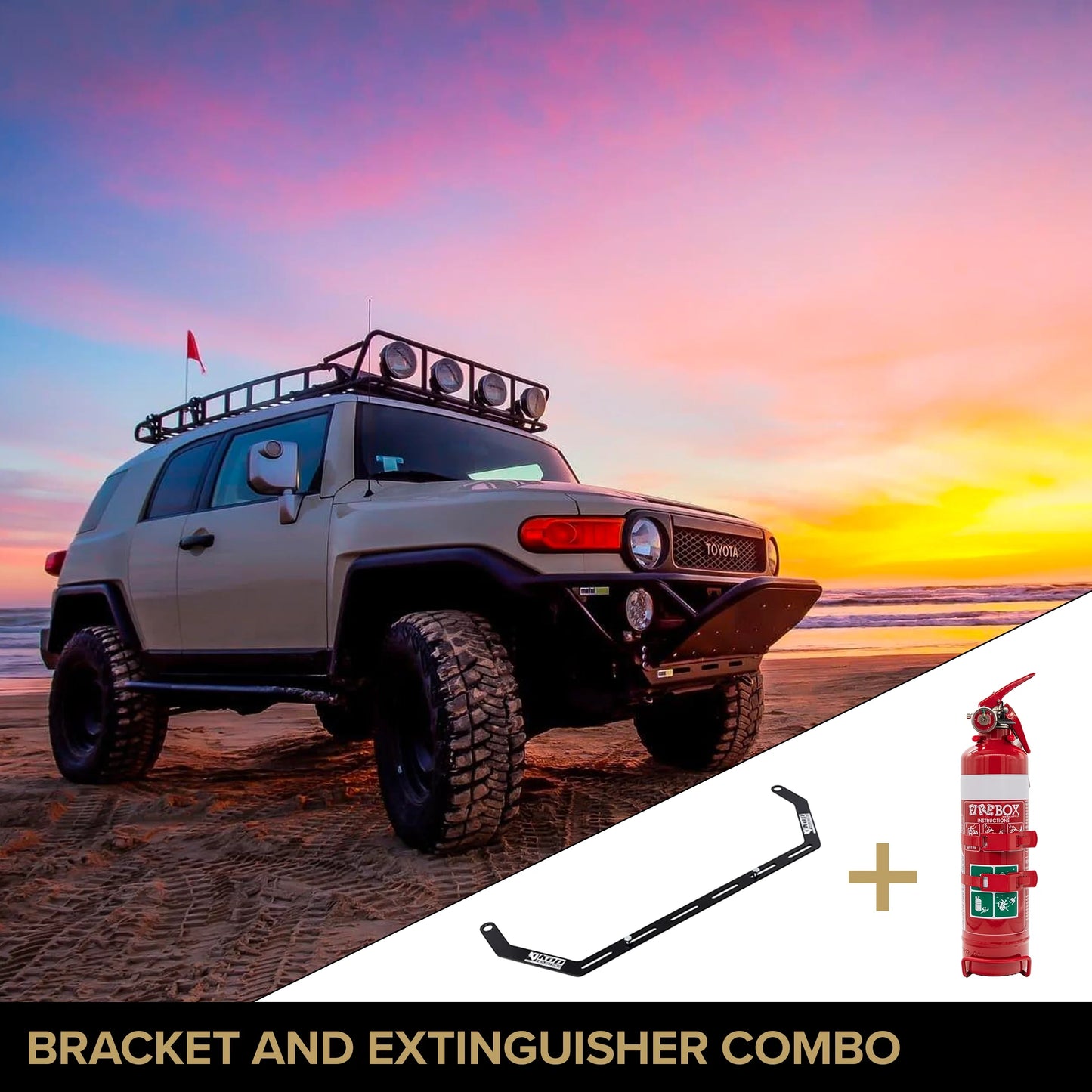 Suits Toyota FJ Cruiser Fire Extinguisher Bracket