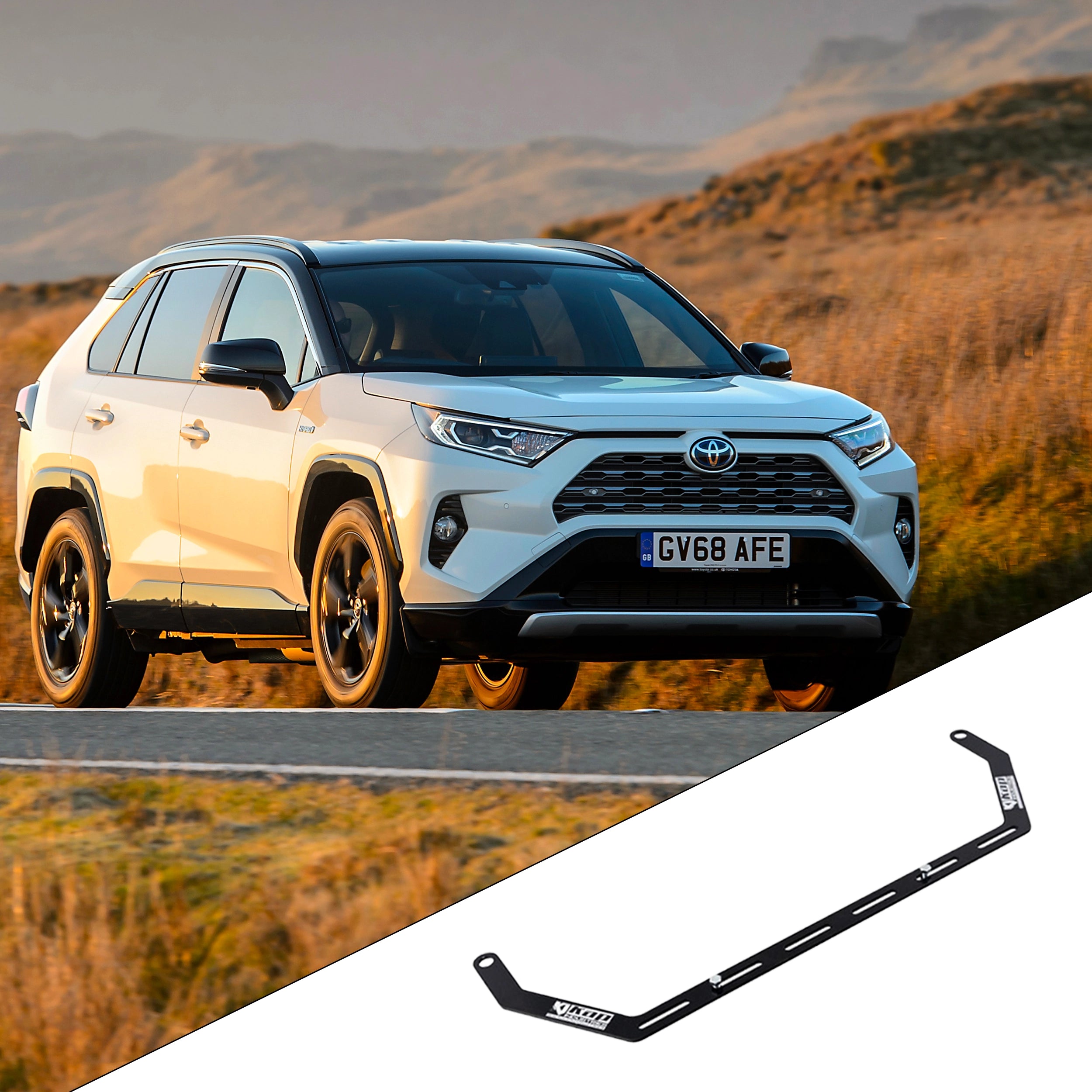 Seuils De Portes Inox Pour Toyota RAV4 (5e Gén. 2018-) & Suzuki Across (2020-) Hybrid - Kit 4 Pièces, Logo Bleu